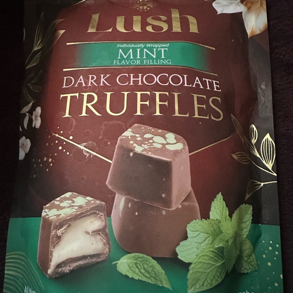 Lush Chocolate Truffle Box in Deep Brown and Mint Green Accents